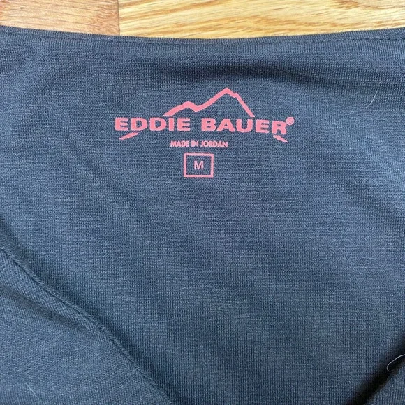 Eddie Bauer Surplice Midi Dress Womens M Black Sleeveless Empire Waist Classic - Picture 5 of 7